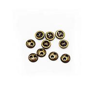 50 UNIDADES Botones Redondos Mini de Metal de 2 Agujeros, Pequeños Botones de Pan para Decoración de Ropa de Muñecas, Bolsos, Costura y Manualidades