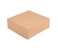 50 unidades - Cajas Pastelería Sin Ventana 'Thepack' 240 G/M2 28X28X10 Cm Natural Cartón Ondulado Nano-Micro