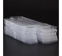 50 unidades de 1/64 escala modelo de coche caja de exhibición transparente de juguete caja de exhibición de coche cajas de plástico de PVC transparente 1/64 protector para Hot Wheels and Matchbox