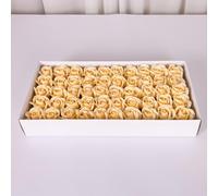 50 unidades de 5,5 x 6 cm rosas de jabón, flores artificiales, cabezas de flores, jabón perfumado, rosas artificiales, regalo para el día de la madre, día de San Valentín, cumpleaños, aniversario,