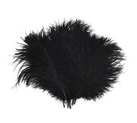 50 unidades de 5.9 a 7.8 pulgadas (15-20 cm) de plenitud de plumas de avestruz naturales de penacho, escenario de arreglo de flores para bodas, fiestas, decoración del hogar (negro)