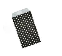 50 unidades de bolsas pequeñas de papel kraft con puntos, tarjetas de felicitación, invitaciones, bolsas de regalo de papel, puntos negros, 50 unidades