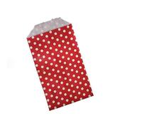 50 unidades de bolsas pequeñas de papel Kraft con puntos, tarjetas de felicitación para invitaciones de fiesta de boda, bolsa de regalo de papel, punto rojo, 50 unidades