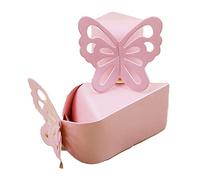 50 unidades de caja de recuerdos de mariposa perlescente caja de dulces DIY boda cumpleaños regalo dulces cajas de cartón chocolate cajas pequeñas (rosa)