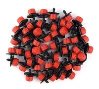 50 unidades de goteros de riego ajustables, rociadores de riego para sistema de riego de jardín, microgoteo, antiobstrucción, 360 grados, accesorios de riego por goteo (rojo)