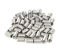 50 unidades de inserciones roscadas de acero inoxidable, herramienta de reparación de roscas para hilos dañados, manguito roscado con estándar estadounidense de 5/16 pulgadas-18x3D