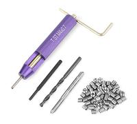 50 unidades de inserciones roscadas helicoidales de acero inoxidable M4 x 2D, kit de reparación de roscas con tornillo de alambre en espiral, incluye broca para roscar y herramient