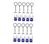 50 unidades de memoria flash USB 2.0 giratorio, plegable, para regalo (256 MB, azul)