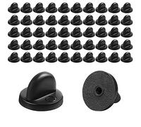 50 unidades de pasadores de goma de 11,5 mm de diámetro, para solapa, color negro