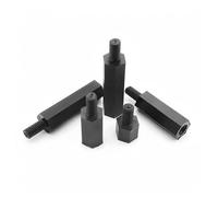 50 unidades de placa base M2 M2.5 M3 M4 PCB, tornillo cruzado de plástico de nailon negro, separador macho-hembra, espaciador de Pilar hexagonal(Male-Female,M4x8mm)