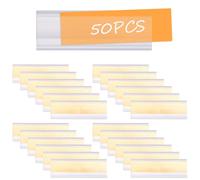 50 Unidades de Portaetiquetas Adhesivo, Portas Etiquetas Transparente De Autoadhesivas, Porta Precios De Etiqueta, Porta Etiquetas Adhesivas, Porta Etiquetas,para Tienda Taquilla Oficina(2.5 * 7.6cm)