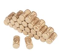 50 unidades de tapones de corcho natural para botellas de vino, tapones de madera rectos para botellas de vino estándar, sellos sin tinta impresa con láser, accesorios reutilizable