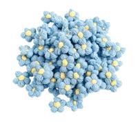 50 unidades flores crochet puff lana apliques accesorios pelo ropa bolsos