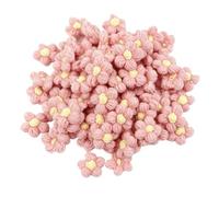 50 unidades flores crochet puff lana apliques accesorios pelo ropa bolsos