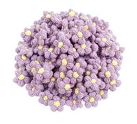 50 unidades flores crochet puff lana apliques accesorios pelo ropa bolsos