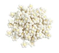 50 unidades flores crochet puff lana apliques accesorios pelo ropa bolsos