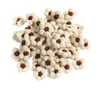 50 unidades flores crochet puff lana apliques accesorios pelo ropa bolsos