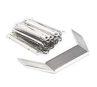 50 Unidades Grapas de Dos Agujeros para Carpeta, Abrazadera Metálica para Encuadernar hasta 350 Hojas A4 Paso de 80mm Ideal para Archivo y Oficina