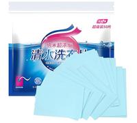 50 Unidades Hojas de Detergente de Lavado Ultra Concentrado para Una Limpieza Profunda,Detergente En Tiras O Toallitas Lavadora， Limpieza y Suavidad para Todo Tipo de Ropa,Detergente para Lavandería