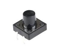 50 unidades/lote 12 x 12 x 10 mm interruptor de botón táctil directo plug-in auto-reinicio 12 x 12 x 10 mm botones DIP 4 pines