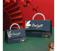 50 unidades/lote de cajas portátiles para regalos de bodas y fiestas, cajas para dulces de chocolate, decoración para fiestas de cumpleaños y baby shower