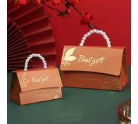 50 unidades/lote de cajas portátiles para regalos de bodas y fiestas, cajas para dulces de chocolate, decoración para fiestas de cumpleaños y baby shower