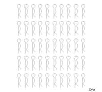 50 Unidades Pasadores de Retención 18 mm, Chavetas Tipo R, Clips de Seguridad de Zinc Galvanizado, Ideales para Clevis, Anclajes y Fijación en Herrajes - Alta Resistencia