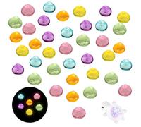 50 Unidades Piedras Luminosas Jardín,Guijarros Fluorescentes de Colores con Tortuga Brillante piedras fluorescentes reutilizables para Acuario Regalos DIY Habitación Balcón y Exterior