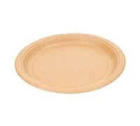 50 unidades - Platos Redondos Lacados 255 G/M2 Ø 22 Cm Natural Cartón