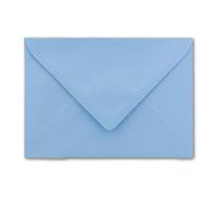 50 unidades sobres DIN C6 azul claro 11,4 x 16,2 cm 90 g/m² cola húmeda, sin ventana, para tarjetas de felicitación e invitaciones de Glüxx-Agent