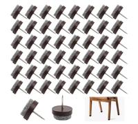 50 Unidades Tacos De Fieltro para Sillas Y Muebles con Clavos Acero Inoxidable Ø 22 Mm - Antideslizantes, Protege Suelos Laminados, Parqué, Madera De Arañazos Y Ruido, Protectores Patas Sillas