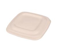 50 Unidades - Tapas Para Tarrinas 253.87/89/91 'Bionic' 8X8X0,8 Cm Natural Bagazo