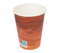 50 Unidades - Vasos Bebidas Calientes 1 Pared 'Arizona' 360 Ml 300 + 18 Pe G/M2 Ø9/6X11 Cm Marrón Cartoncillo