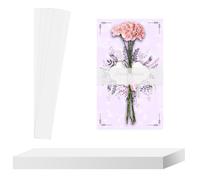 50 Unidades Vellum Belly Band, Banda de Invitación Transparente para 12,70x17,78 cm y 10,16x15,24 cm Invitaciones Tarjeta Postal Envoltura de Invitaciones de Boda de Vitela para Decorar Sobres