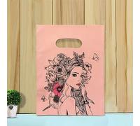 50 Unids 15x2 0cm/20x30cm Bolsa Pequeña para Joyas Bolsa con Patrón Lindo con Asa Bolsas de Regalo Dulce Galleta Favor de Fiesta Bolsa de Embalaje-D1,20x30cm