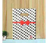 50 Unids 15x2 0cm/20x30cm Pequeña Bolsa de Joyas Patrón Lindo Bolsa de Plástico con Asa Bolsas de Regalo Dulce Galleta Favor de Fiesta Embalaje Bag-G-15x20cm
