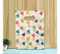 50 Unids 15x2 0cm/20x30cm Pequeña Bolsa de Joyas Patrón Lindo Bolsa de Plástico con Asa Bolsas de Regalo Dulce Galleta Favor de Fiesta Embalaje Bag-H-20x30cm