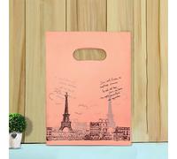 50 Unids 15x2 0cm/20x30cm Pequeña Bolsa de Joyería Patrón Lindo Bolsa de Plástico con Asa Bolsas de Regalo Dulce Galleta Favor de Fiesta Embalaje Bag-C-15x20cm