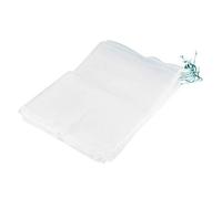 50 UNIDS Bolsas de Malla de Nylon Transparentes Reutilizables para Frutas y Verduras - Bolsas con Cordón para Protección de Plantas en Jardín y Almacenamiento Multifuncional (30 x 20 cm)