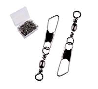 50 unids/caja barril de latón pesca giratoria anillos sólidos Pin conector sedal anzuelo con enclavamiento Snap giratorios herramienta aparejos(24mm)