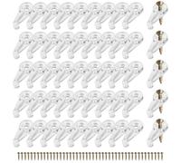 50 unids clips de retención de vidrio, soporte de abrazadera de puerta de cristal transparente con tornillos para 4 mm de espesor de fijación de puertas de cristal marco de pantalla gabinetes de