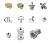 50 unids/Lote 1/4 "a 3/8" Macho a Hembra Adaptador de Montaje de Tornillo Placa de trípode Montaje de Tornillo for trípode Soporte de luz(E 38D)