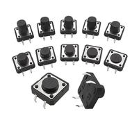 50 unids/lote 12x12mm 4Pin Panel PCB interruptor de botón táctil momentáneo 4,3/5/6/7/8/9/10/11/12mm(12x12x7mm)