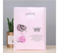 50 unids/lote 15 * 20cm Multi-patrones pequeña bolsa de plástico joyería embalaje bolsa Mini regalo embalaje asa bolsa tienda pequeñas bolsas de compras-6,15x20cm