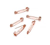 50 Unids/lote 15-40mm Alfileres De Aleación Broche Bases En Blanco Base De Clip for Suministros De Fabricación DIY(Rose Gold,30mm)