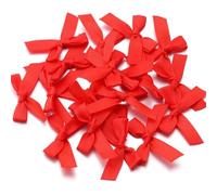 50 unids/Lote 3,5 * 4 cm Goma de Pelo con Lazo poliéster Lazo de satén Manualidades de Costura DIY decoración Ramos decoración de Fiesta(22)