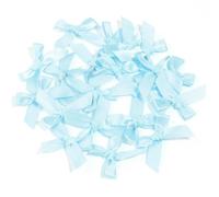 50 unids/Lote 3,5 * 4 cm Goma de Pelo con Lazo poliéster Lazo de satén Manualidades de Costura DIY decoración Ramos decoración de Fiesta(9)