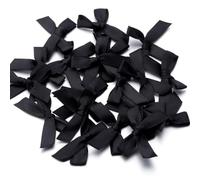 50 unids/Lote 3,5 * 4 cm Goma de Pelo con Lazo poliéster Lazo de satén Manualidades de Costura DIY decoración Ramos decoración de Fiesta(17)