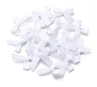 50 unids/Lote 3,5 * 4 cm Goma de Pelo con Lazo poliéster Lazo de satén Manualidades de Costura DIY decoración Ramos decoración de Fiesta(23)