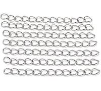 50 unids/lote 5 cm, 7 cm acero inoxidable collar al por mayor cadena de extensión extensión extensión pulsera cadenas para joyería que hacen suministros resultados (70mm50 unids) Profesional y